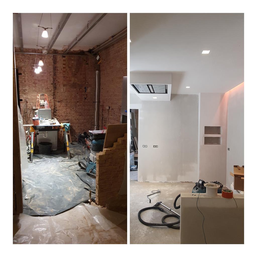Pleisterwerken/bezetten/renovatie/plakken.