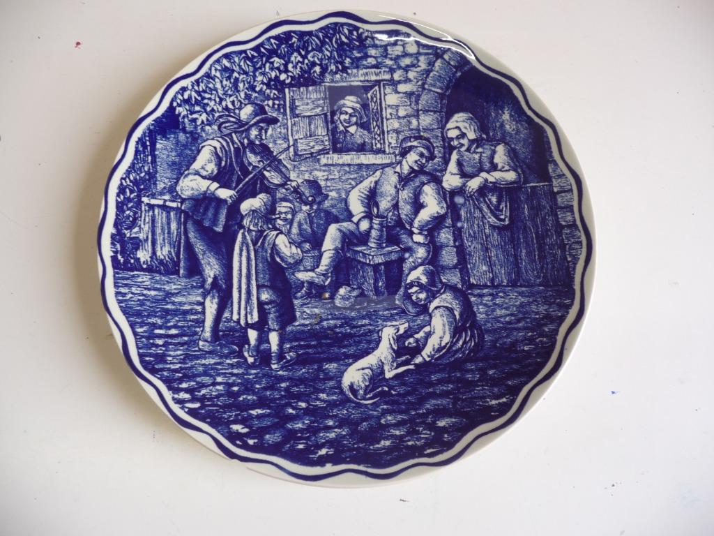 Boch La Louvière Delfts sierbord met Breugel afbeelding, Ophalen of Verzenden