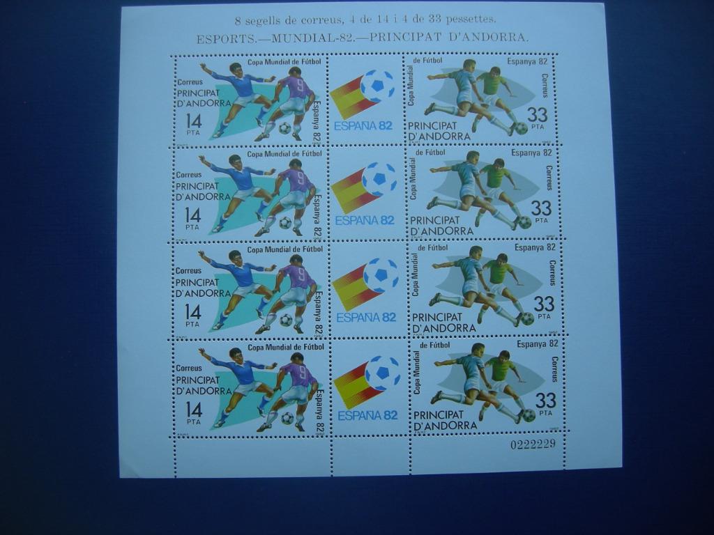 Andorra, Yvert 149A (Feuillet de 4), Neuf, Non oblitéré, Sans enveloppe, Sport