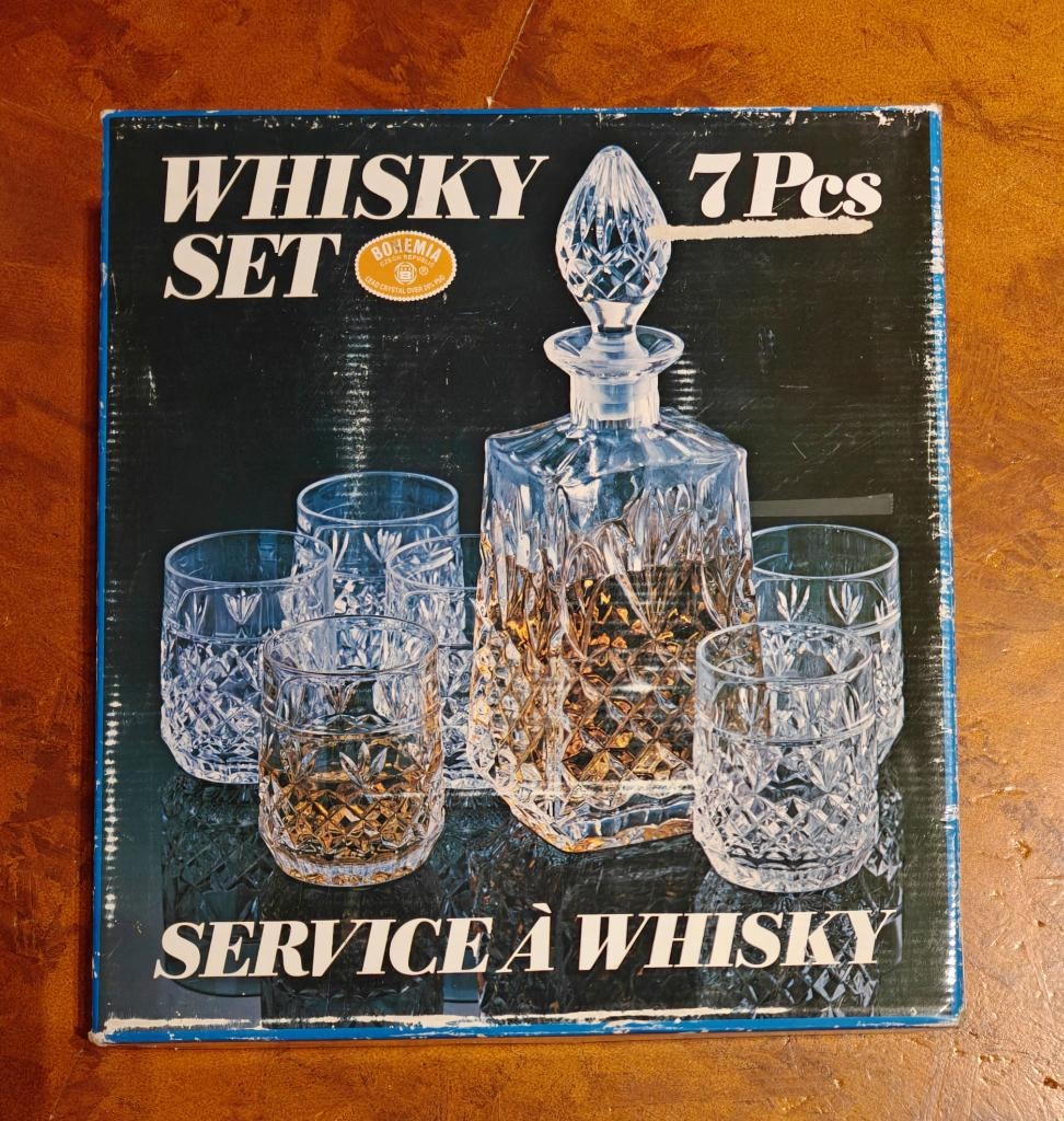 Luxe Bohemia Kristallen Whiskyset (7 Delen), Antiek en Kunst, Ophalen of Verzenden