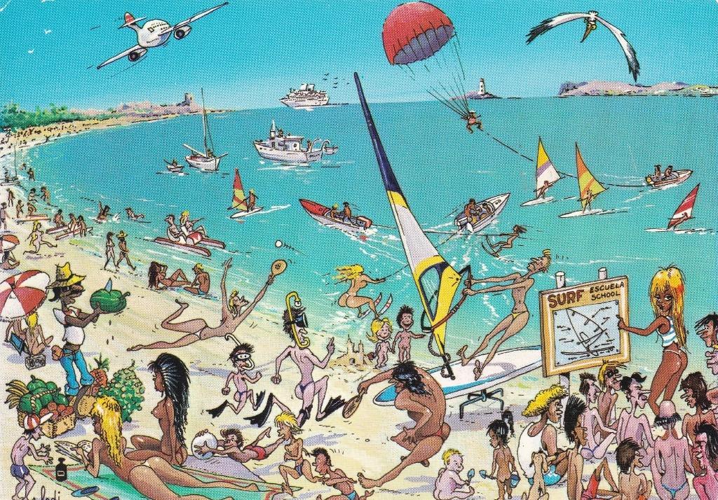 Vintage postkaart Gran Canaria, Ophalen of Verzenden, 1980 tot heden, Ongelopen, Spanje