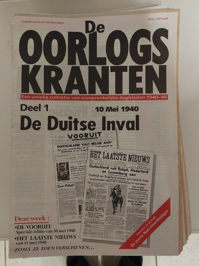 WWII De oorlogs kranten 1-78. 0486 215927, Ophalen