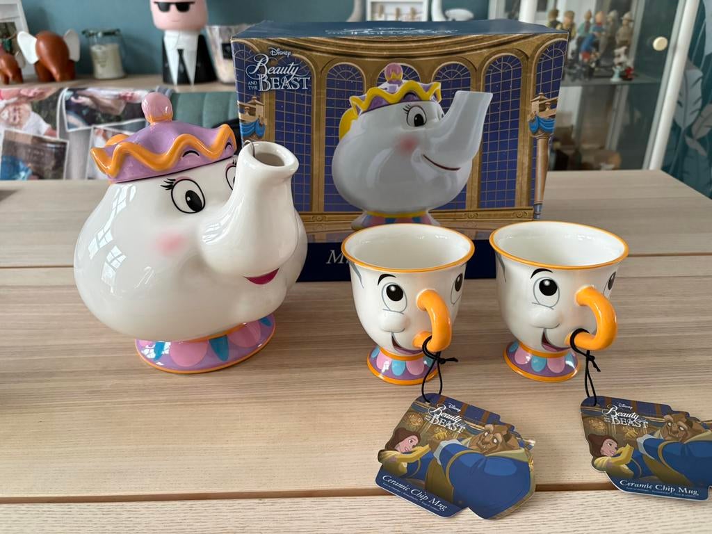 Théière et tasses Disney - Belle et la Bête NEUF, Enlèvement ou Envoi, Neuf