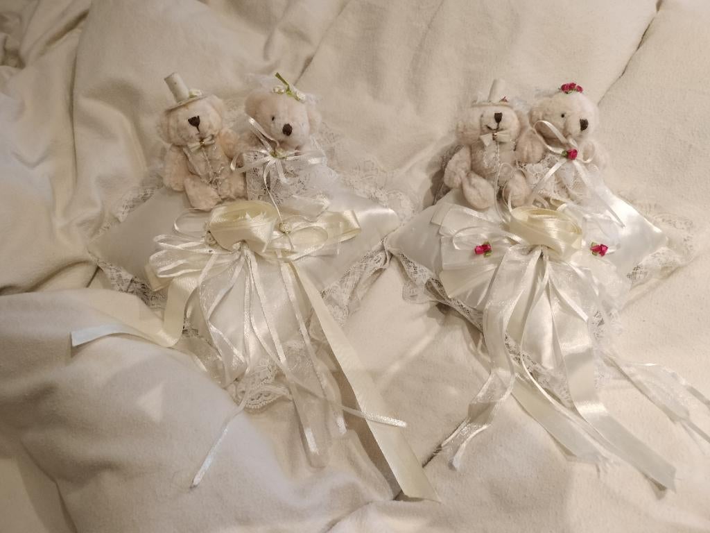 Ringkussens huwelijk, Ophalen of Verzenden, Zo goed als nieuw, Beige, Accessoires