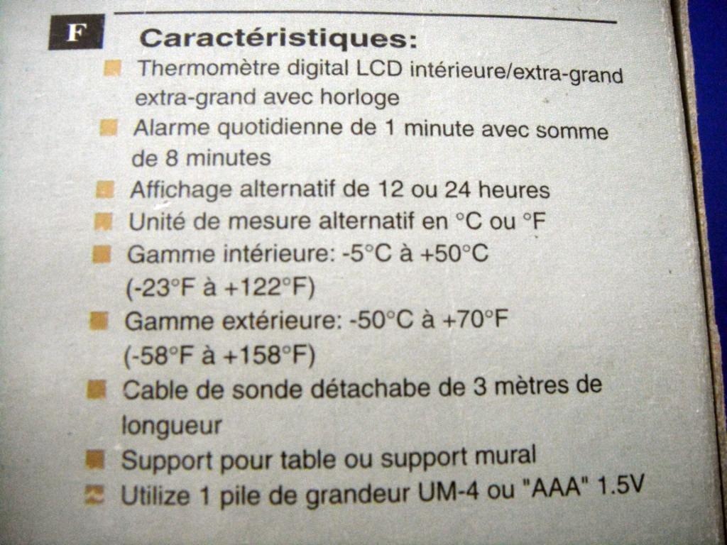 Thermomètre int./ext. Oregon Scientific, sonde filaire 3 m, Ophalen of Verzenden, Nieuw, Weerstation