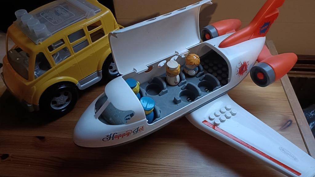 Vliegtuig met poppetjes, Ophalen of Verzenden, Gebruikt