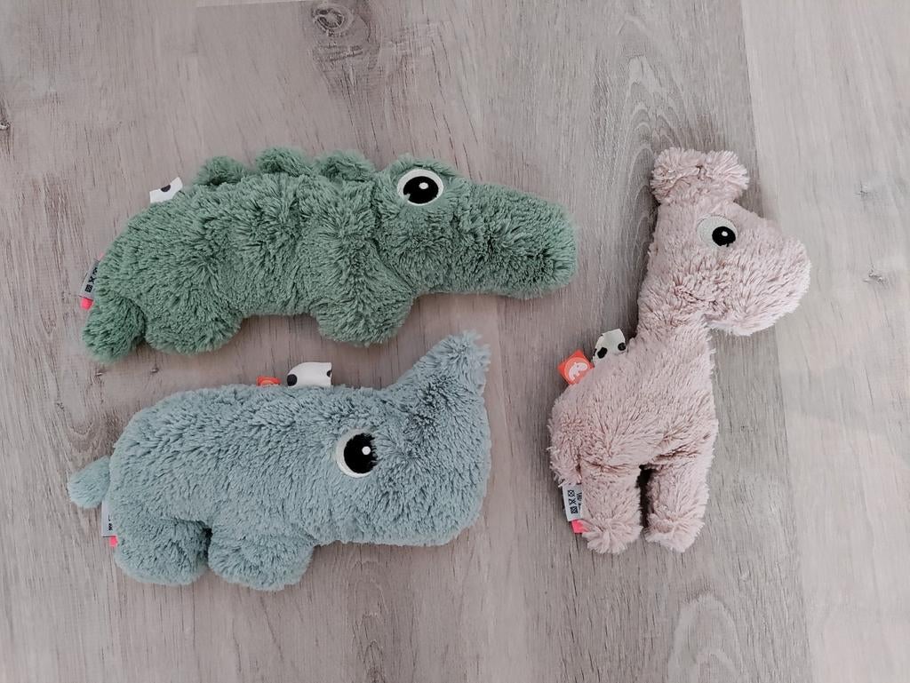 Done by deer knuffels x3 (giraf, neushoorn, krokodil), Kinderen en Baby's, Speelgoed | Knuffels en Pluche, Ophalen of Verzenden