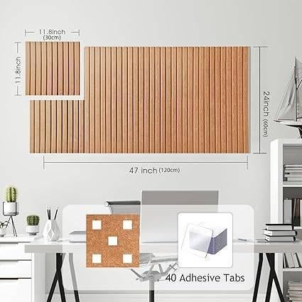 Groot prikbord | zelfklevend | 120 x 60 cm | GRATIS LEVERING, LEKUNI, -, Verzenden, Nieuw