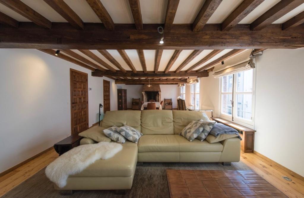 Lederen hoeksalon, Huis en Inrichting, Ophalen, Gebruikt, Leer, Modern