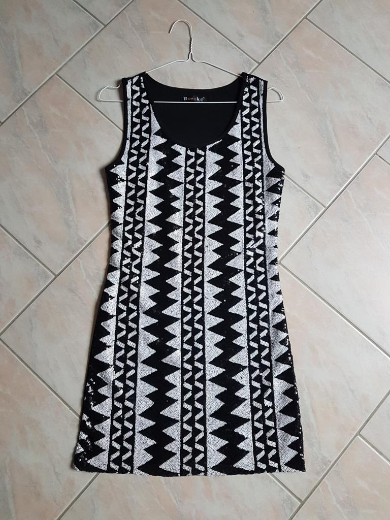 Robe à sequins, Enlèvement ou Envoi, Comme neuf, Buroke, Noir