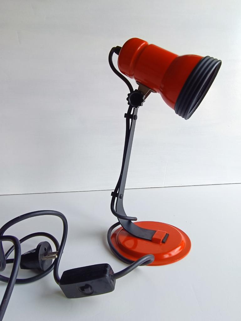 Lampe de bureau vintage rouge – années 70 design, Antiek en Kunst, Ophalen