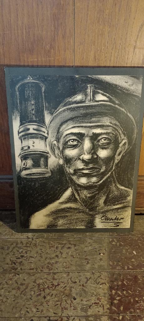 Dessin pastel fusain signé Emuler, 29x39, n277, Enlèvement ou Envoi