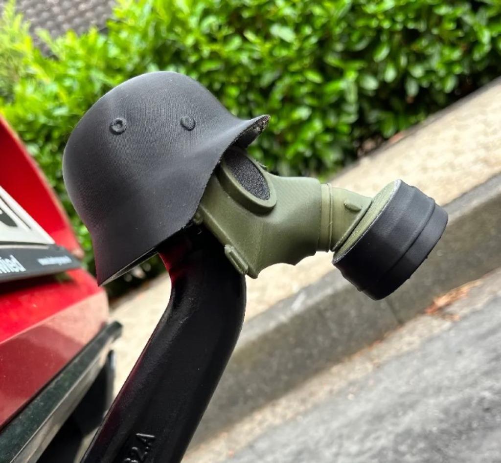 Trekhaak dop / hoes - Duitse helm met gasmasker, Auto diversen, Aanhangers en Bagagewagens, Ophalen of Verzenden, Nieuw