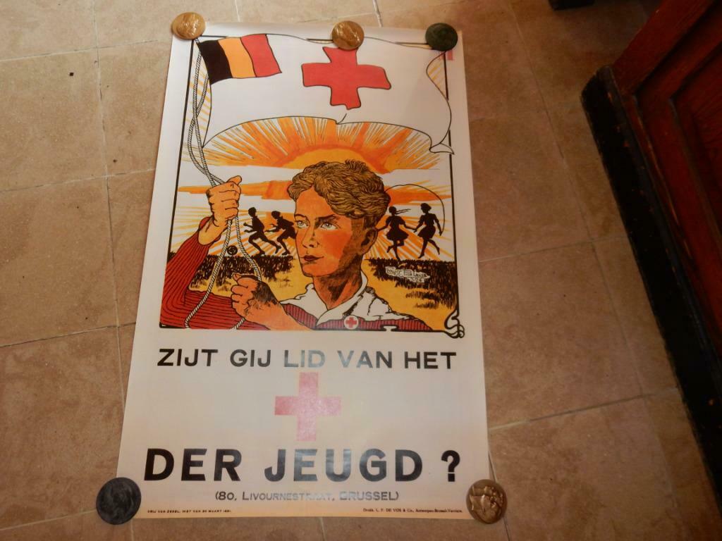 affiche Rode Kruis, Verzamelen, Militaria | Algemeen, Ophalen of Verzenden, Overige soorten