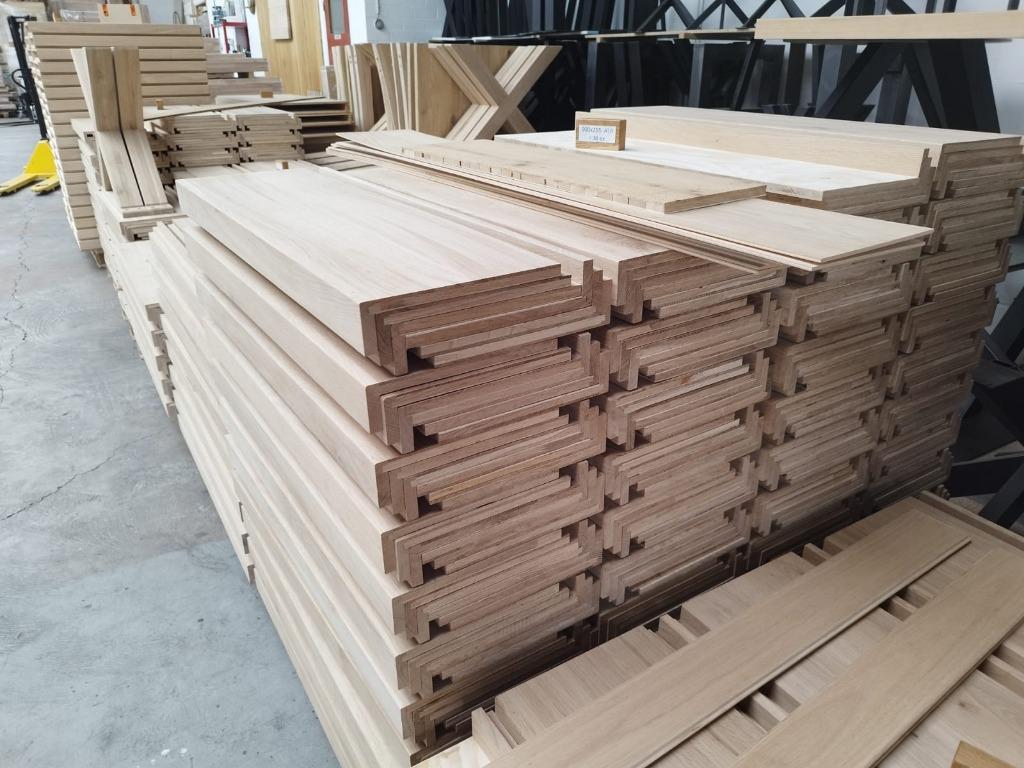 Eiken overzet traptreden, eiken overzetvensterbanken, Doe-het-zelf en Bouw, Plinten en Afwerking, Ophalen, Overige typen, Eiken