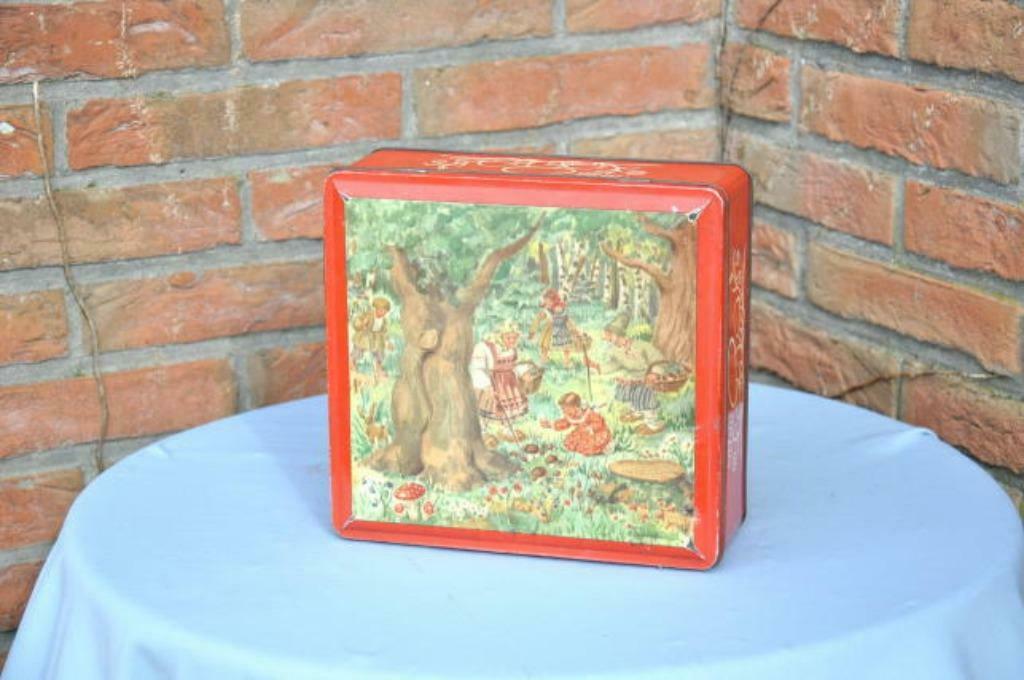 §boite en fer van nelle décor foret, Verzamelen, Ophalen of Verzenden, Overige, Van Nelle