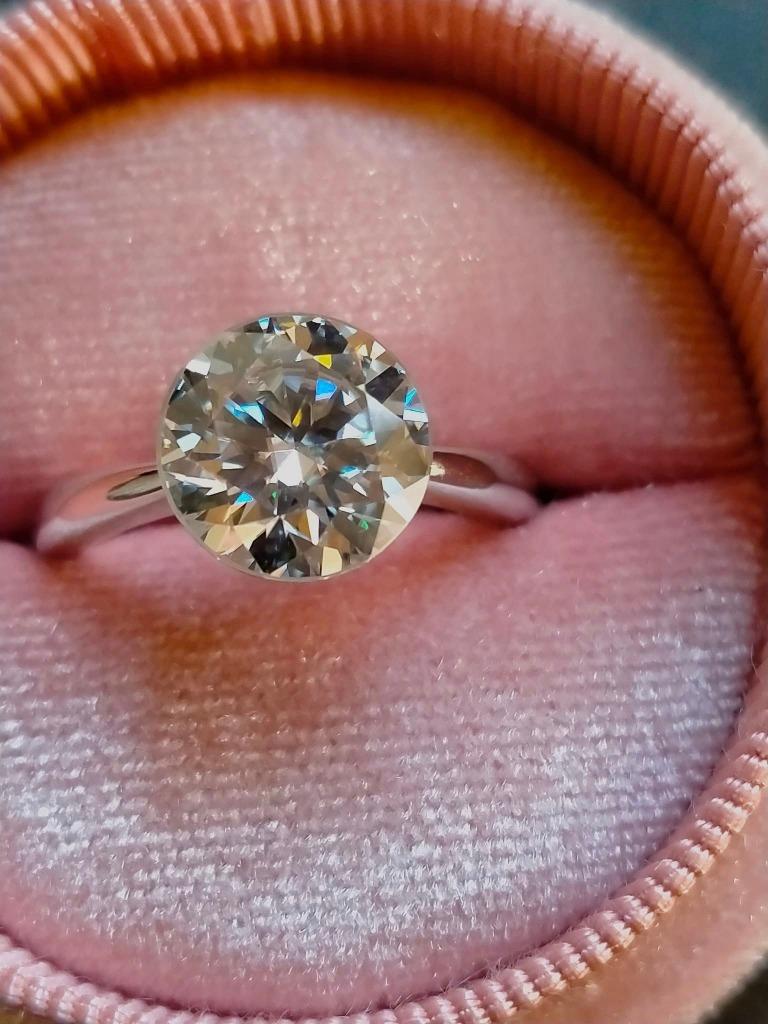 Nieuwe ring,3 karaat,diamanttest positief!, Verzenden, Wit, Nieuw, 17 tot 18