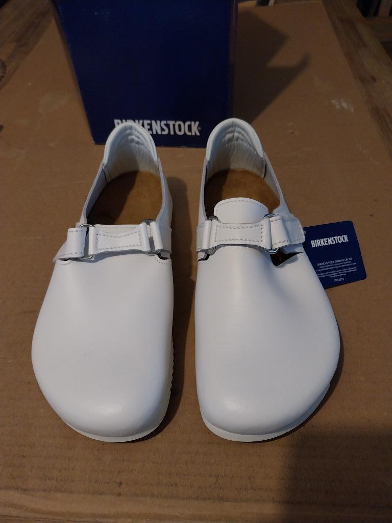 Birkenstock Linz 43, Kleding | Heren, Wit, Nieuw, Ophalen of Verzenden, Gespschoenen