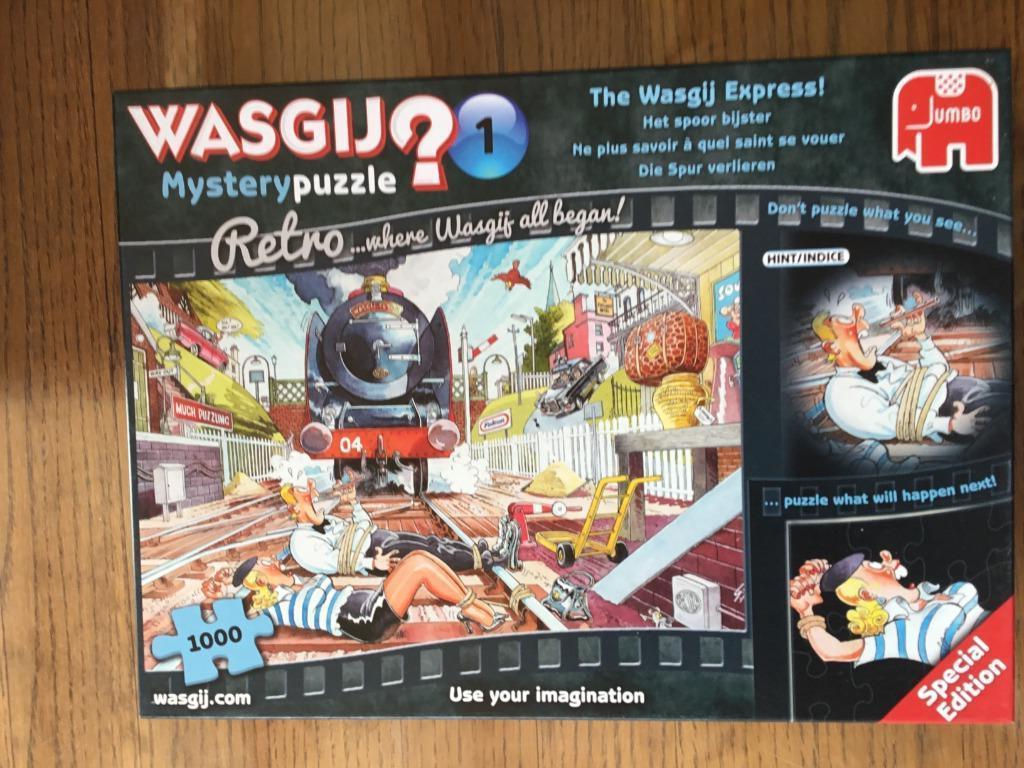 Puzzel Jumbo 1000 stukjes Wasgij mystery 1 retro, Ophalen of Verzenden, 500 t/m 1500 stukjes, Gebruikt, Legpuzzel