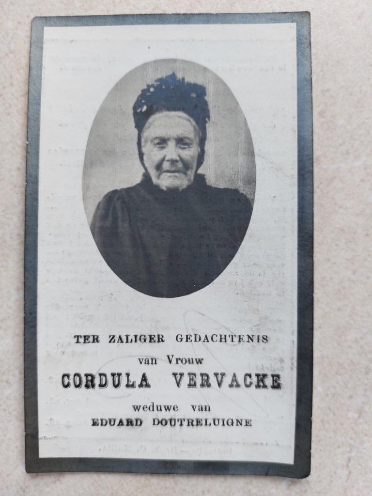 oud bidprentje 1830-1920 Tiegem-Kooigem, Verzamelen, Verzenden, Bidprentje