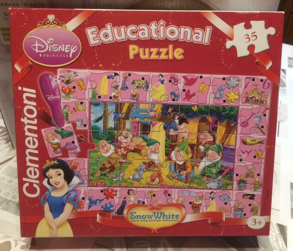 Sneeuwwitje en de 7 dwergen puzzel.50/70 cm, Kinderen en Baby's, Ophalen of Verzenden, 10 tot 50 stukjes, Gebruikt