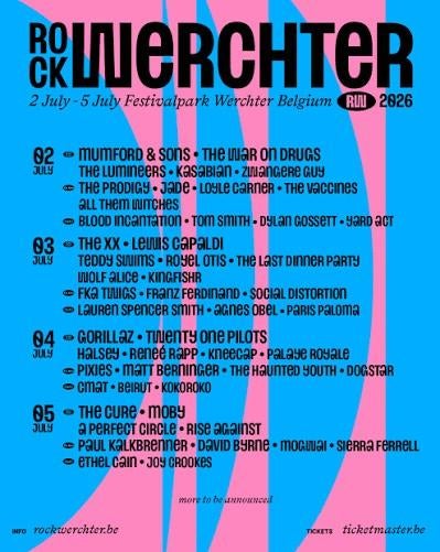 2 tickets Rock Werchter 2026 vrijdag 3/07/2026, Tickets & Billets