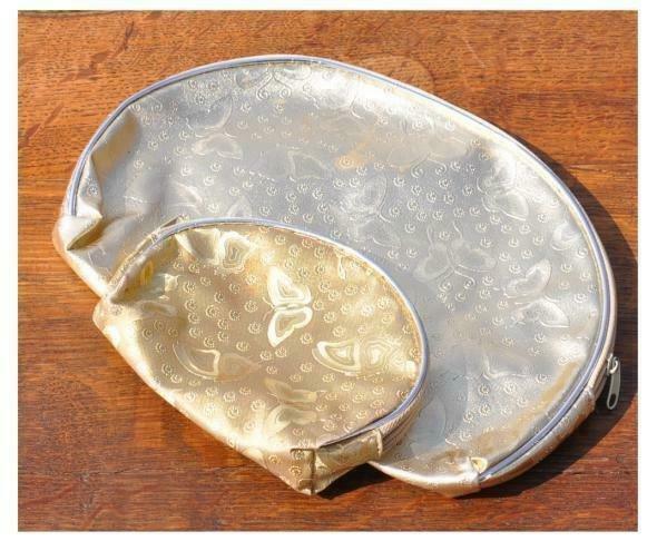 2 pochettes pour maquillage dorée au papillon, Enlèvement ou Envoi, Neuf