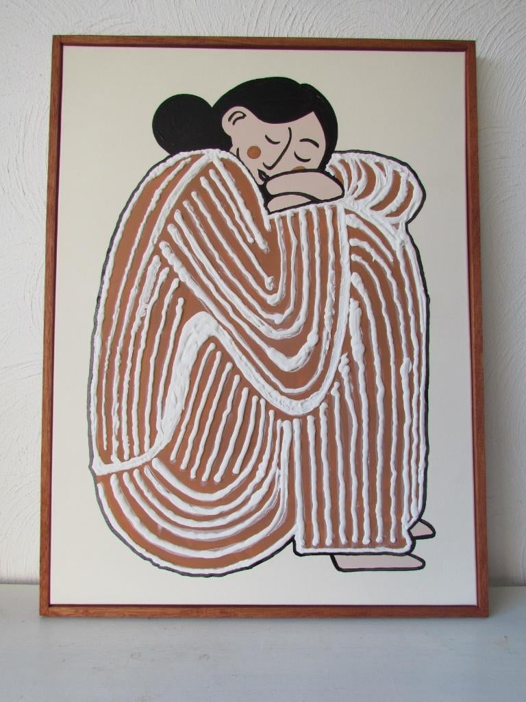Zittende vrouw, Antiek en Kunst, Kunst | Schilderijen | Modern, Ophalen