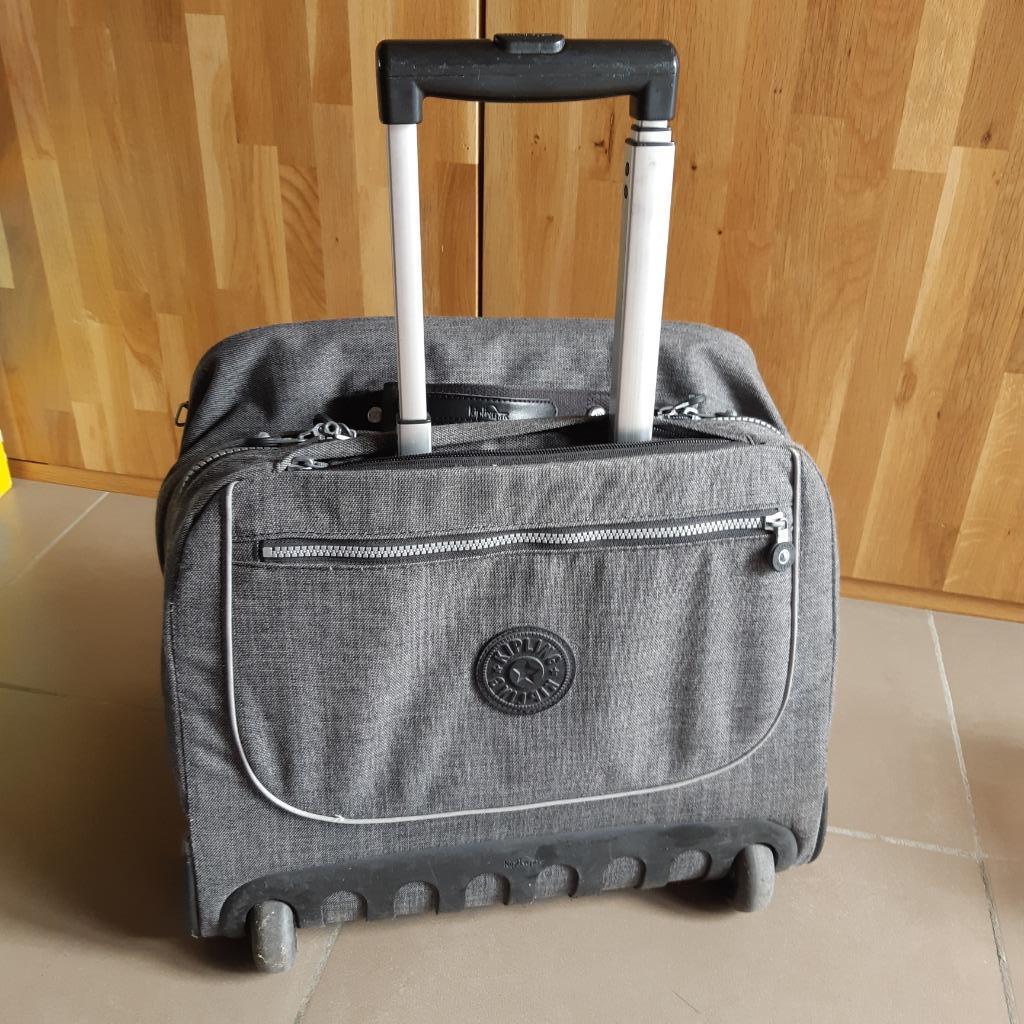 Cartable/trolley Kipling gris bleu, Divers, Enlèvement ou Envoi, Utilisé