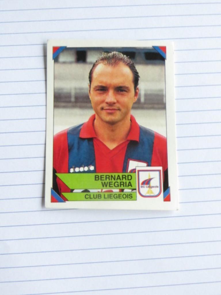 Voetbal: Sticker football 95 :  Bernard Wegria - RC Liegeois, Enlèvement ou Envoi, Neuf, Autocollant