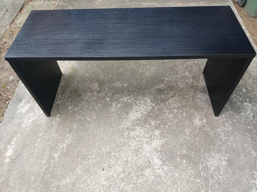Table basse rectangulaire en bois teinté noir, 100 à 150 cm, 25 à 50 cm, Enlèvement, Utilisé