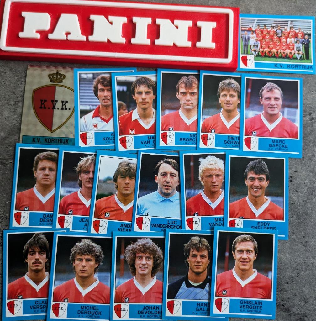 PANINI FOOTBALL 87 KVK KORTRIJK 18 STICKERS 1987 voetbal, Hobby en Vrije tijd, Stickers en Plaatjes, Verzenden