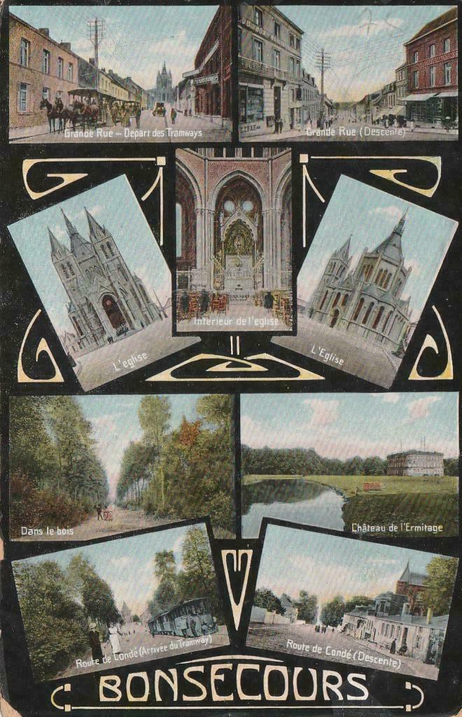 Bonsecours, Ophalen of Verzenden, Voor 1920, Gelopen, Henegouwen