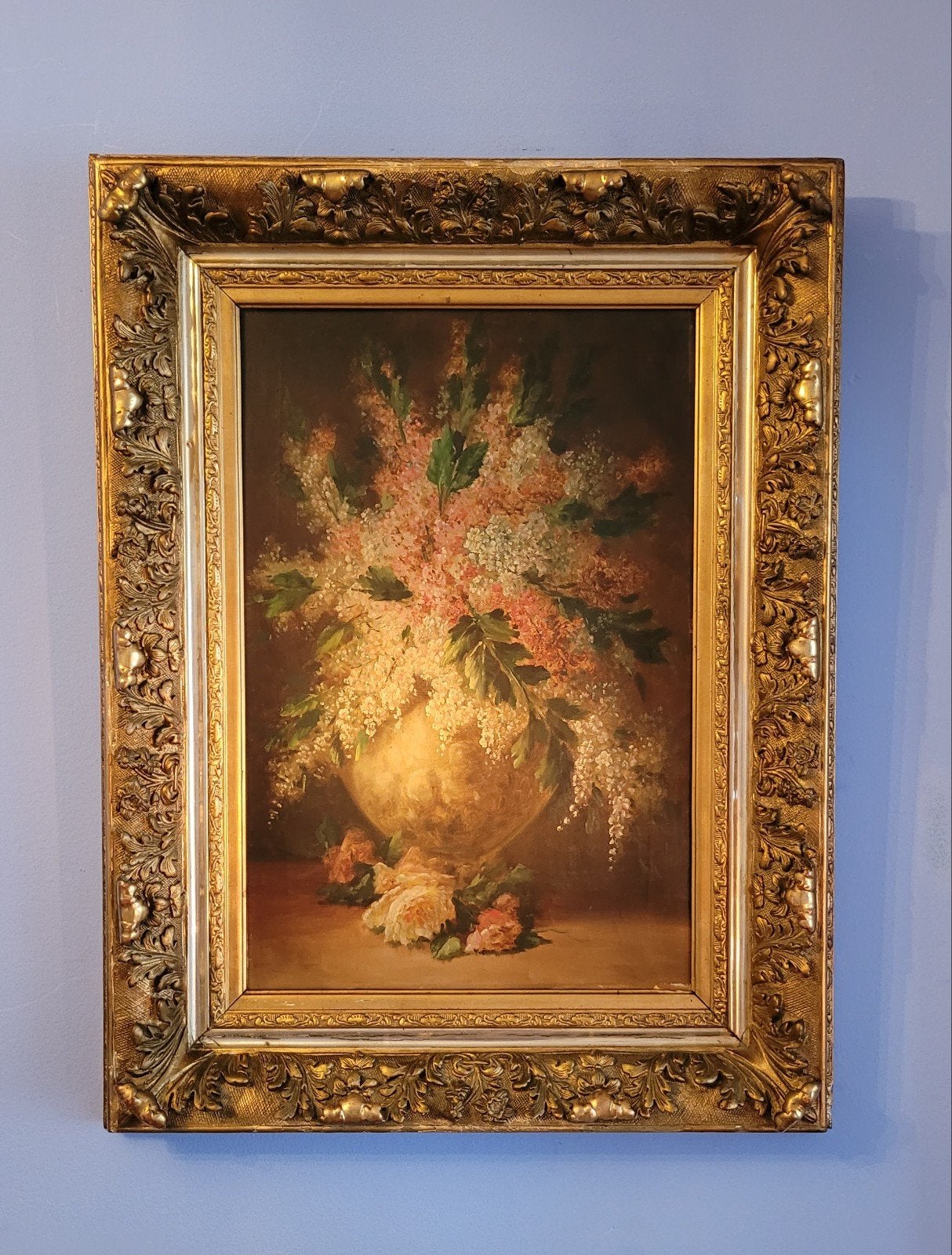 Une peinture à l'huile sur toile, XIXe-XXe siècle, une natur, Enlèvement, Nature morte, Toile