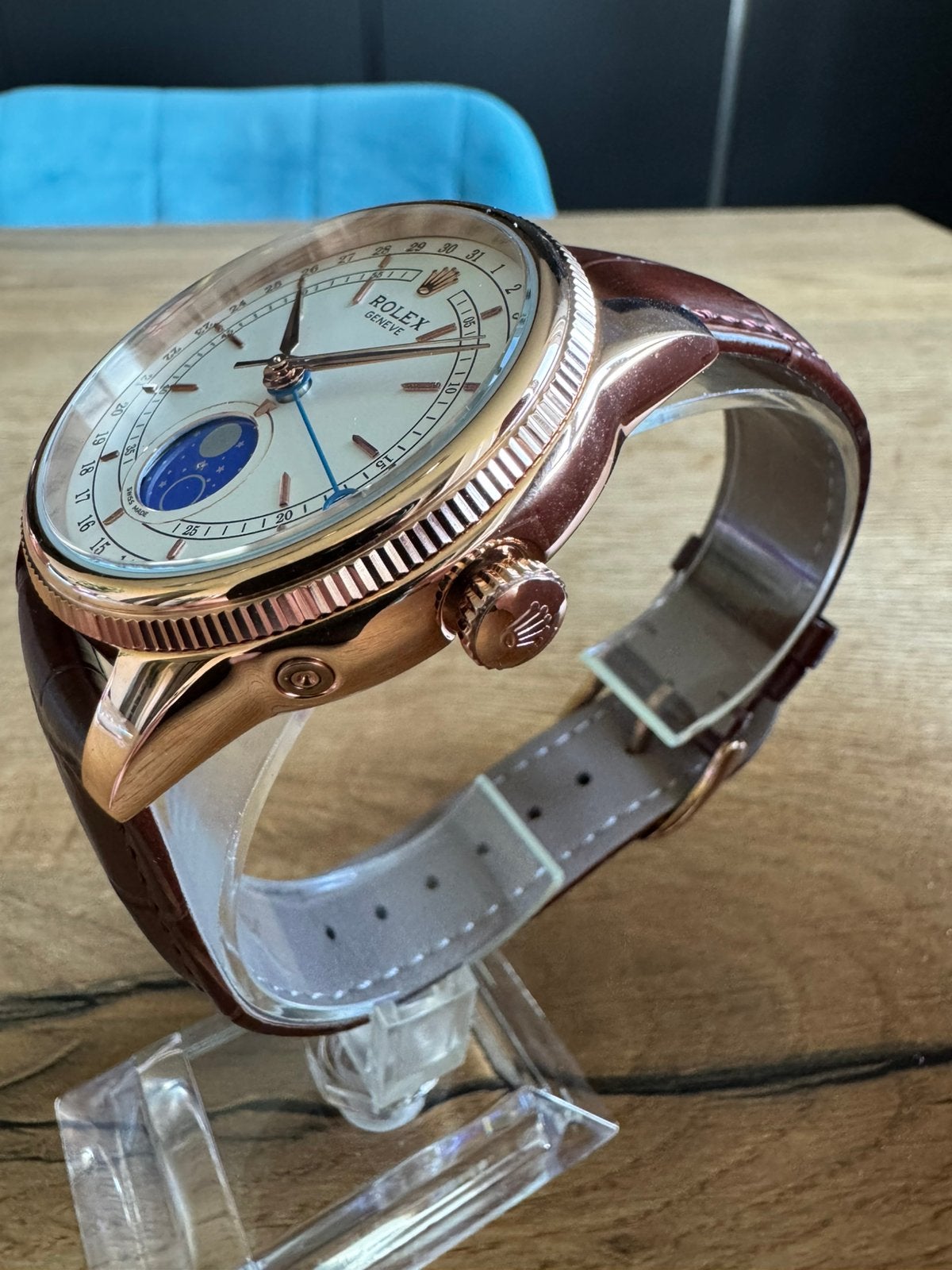 Lune Rolex Cellini. ., Bijoux, Sacs & Beauté, Montres | Hommes, Rolex, Cuir, Acier, Envoi