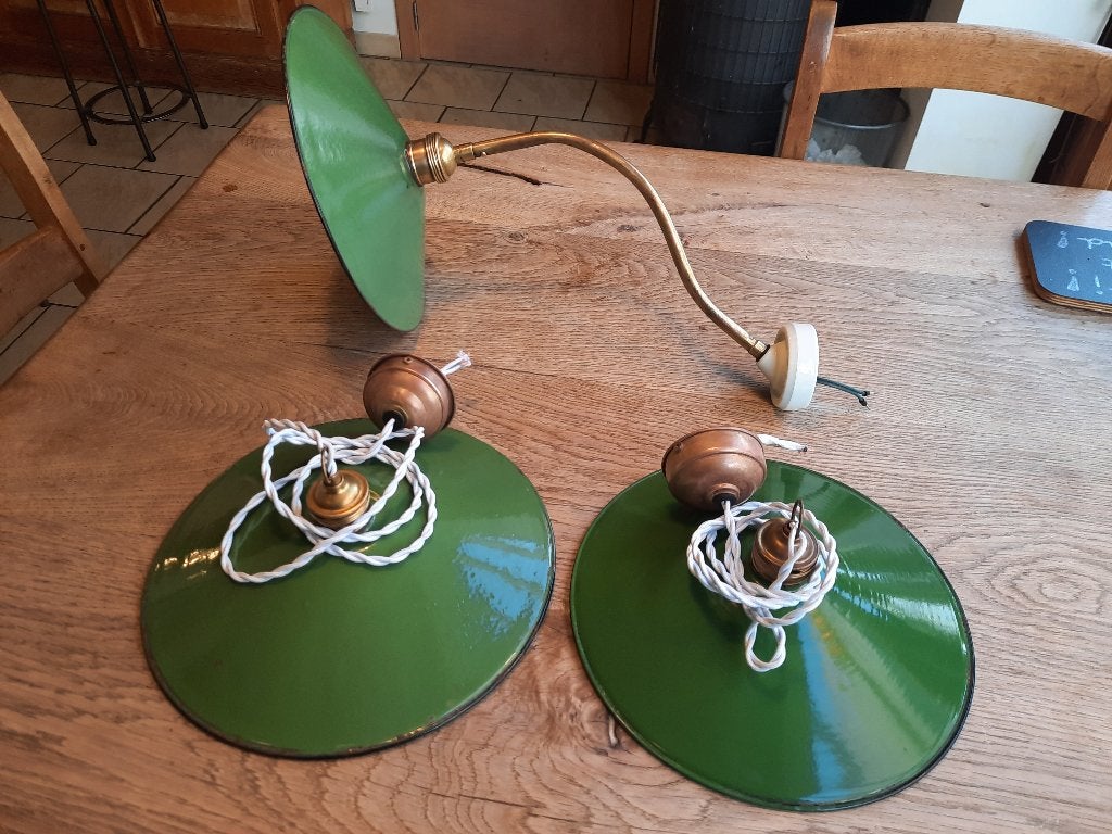 Trio de luminaires Emaillé, Enlèvement ou Envoi
