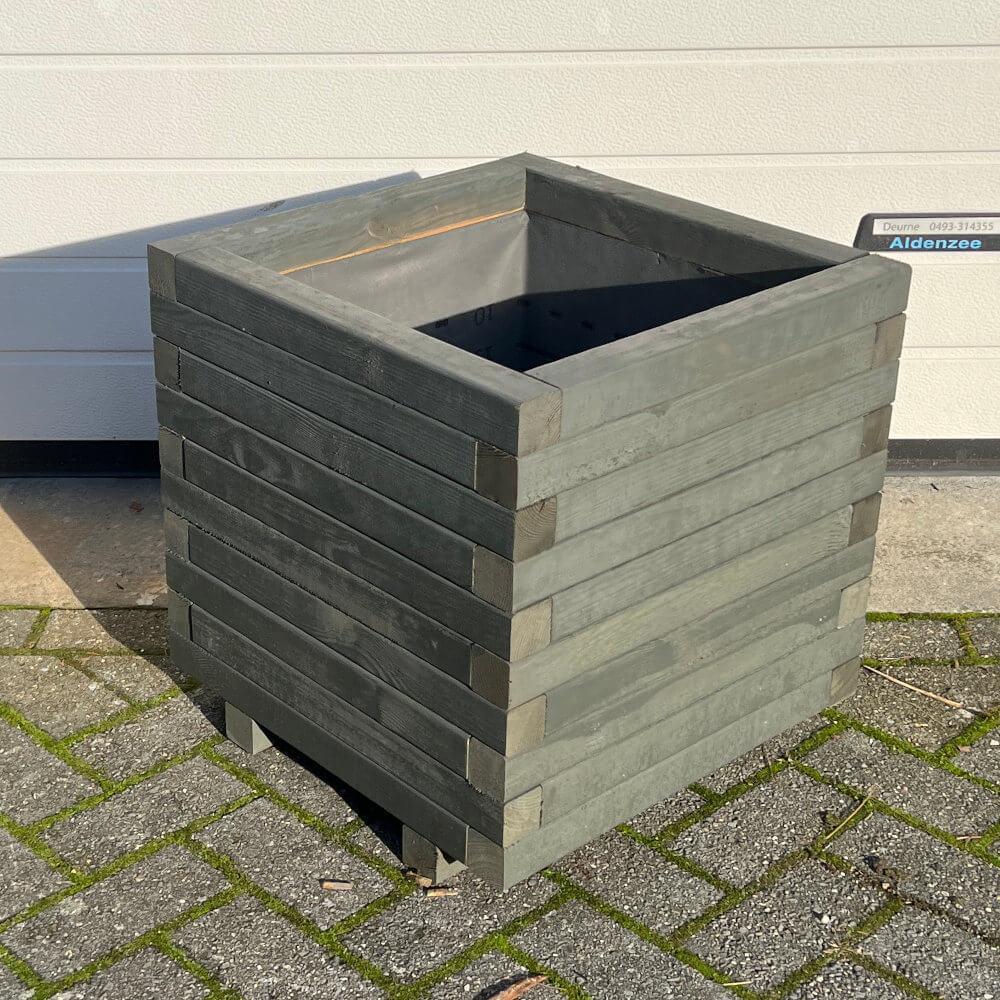Vierkante plantenbak van hout voor boom - maat 50x50x50, Verzenden, Minder dan 60 cm, Vierkant, Nieuw