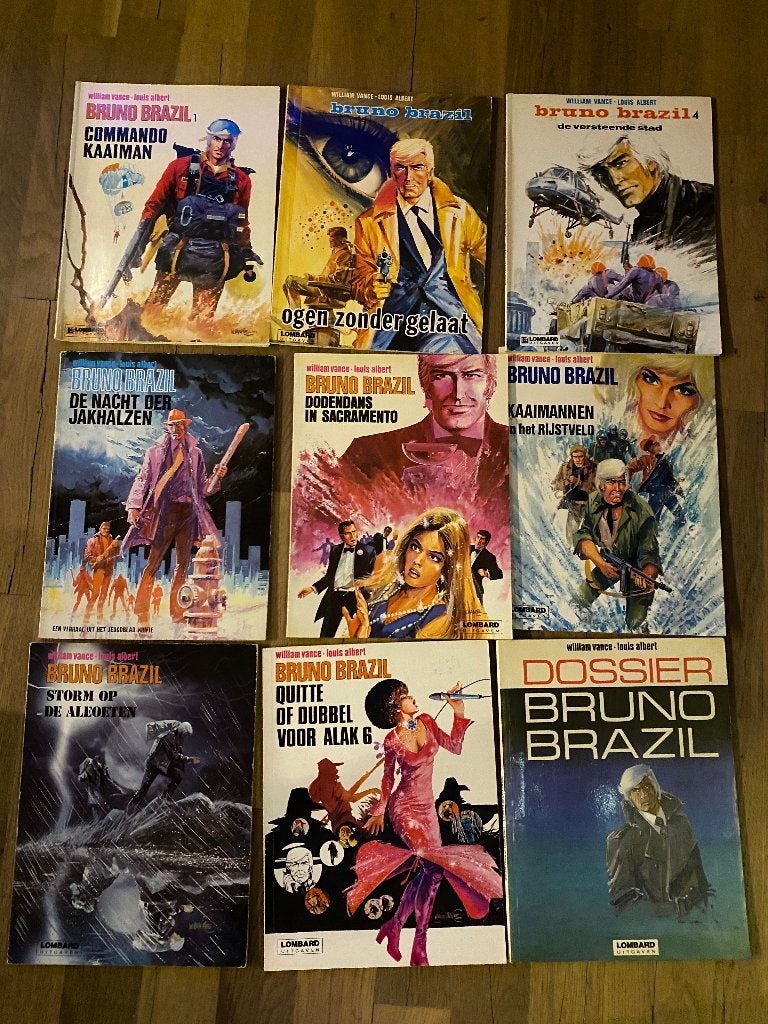Bruno Brazil - stripreeks (9 delen), Meerdere stripboeken, Ophalen of Verzenden, Gelezen, William Vance