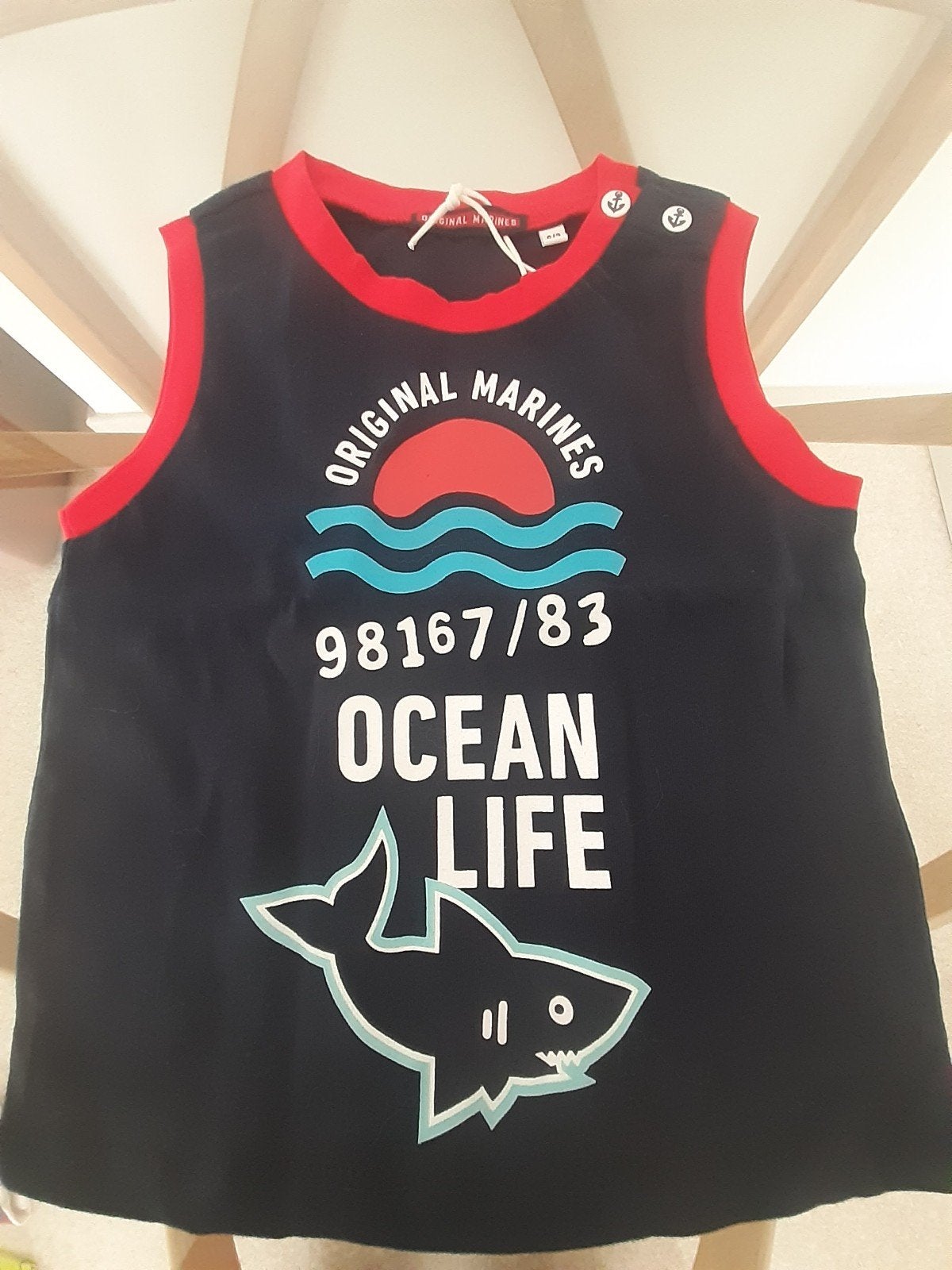 Zomers Tshirtje 6/9maand of Maat 74 Nieuw!, Kinderen en Baby's, Babykleding | Maat 74, Nieuw, Ophalen of Verzenden, Original Marines