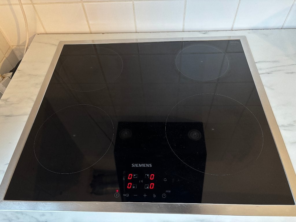 Siemens EU645BEB1E inductie inbouw kookplaat, Ophalen, Gebruikt, 4 kookzones, Inbouw