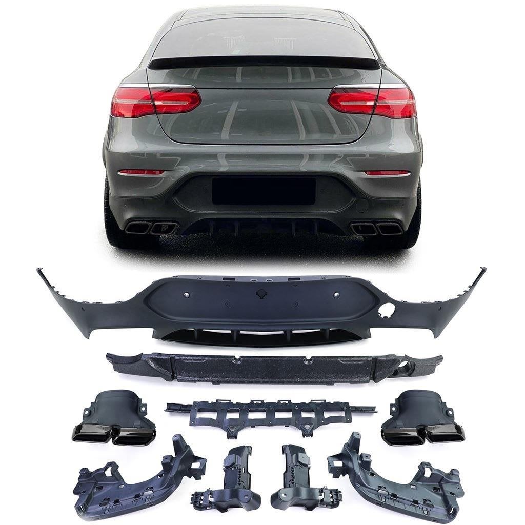 GLC63 AMG Look Black Uitlaat Diffuser Mercedes GLC C253 Coup, Envoi