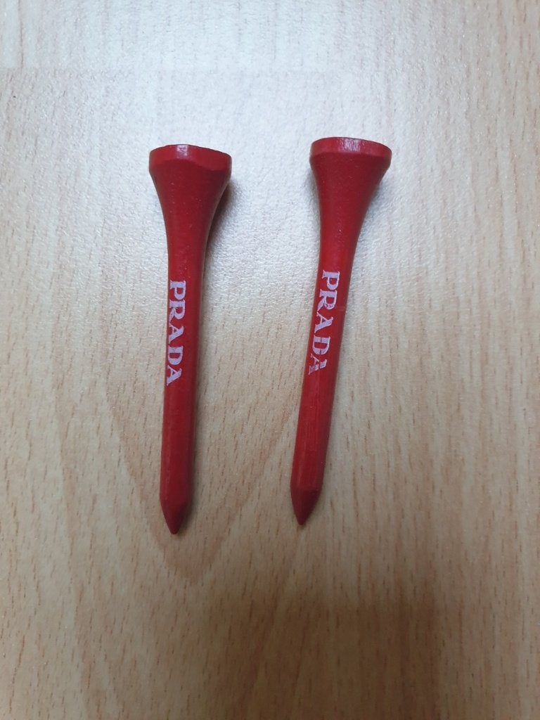 Twee Prada Golf Tees, Sport en Fitness, Ophalen of Verzenden, Zo goed als nieuw, Overige typen, Overige merken