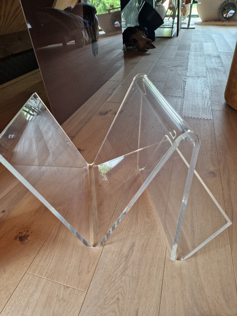 Acrylic glass magazine rack, 1970s, Antiek en Kunst, Ophalen of Verzenden