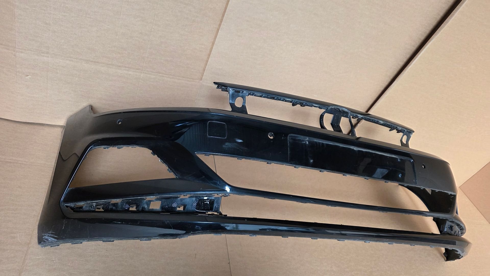 Voorbumper VW Polo 2G AW Bumper 4xPDC Gaten 2017-2022 LC9X, Gebruikt, -, Ophalen of Verzenden, Bumper