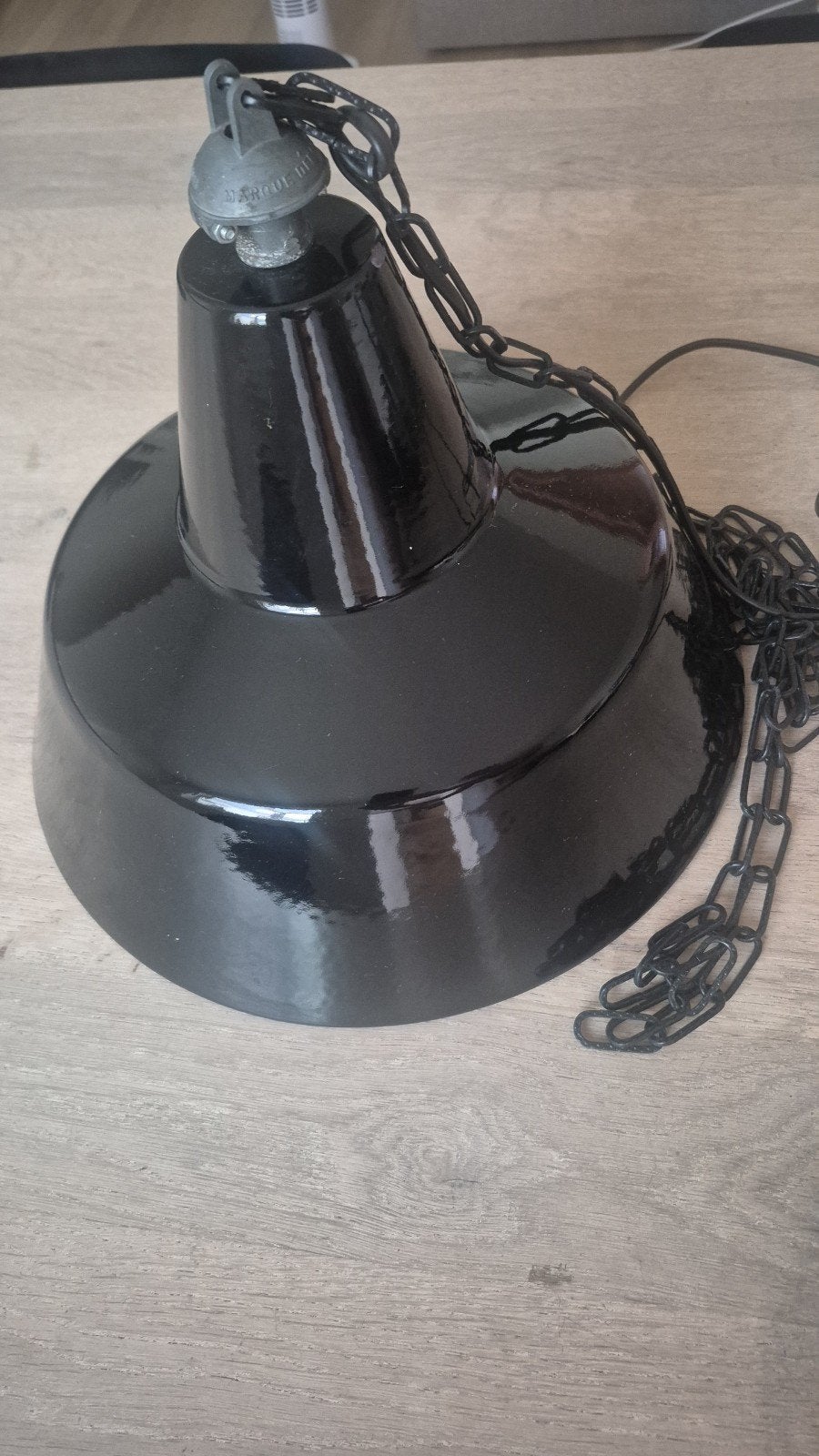 Originele S.E.M. Reluma Belgische ind. emaille hanglamp, Enlèvement