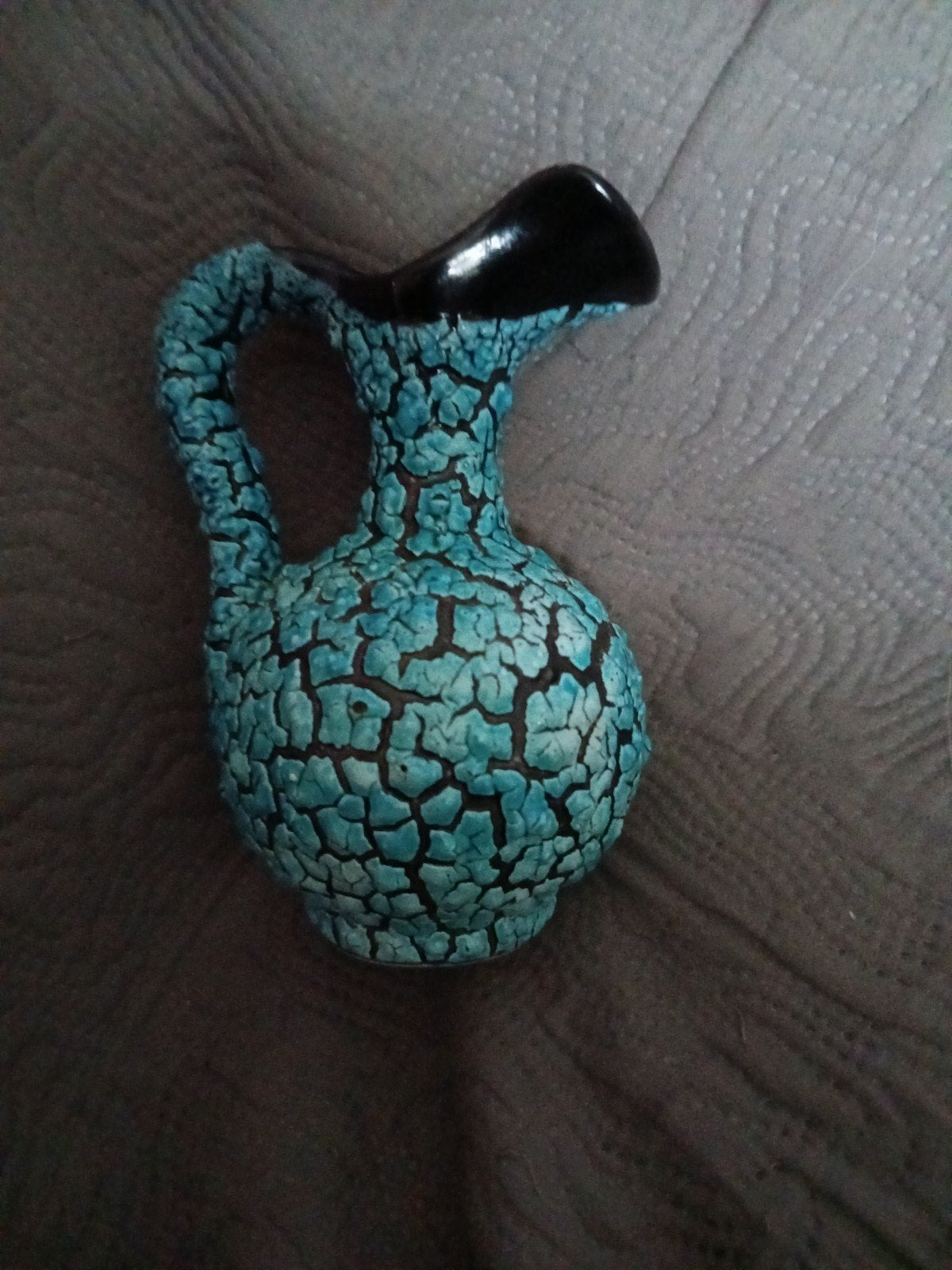 pichet Vallauris Luc, Maison & Meubles, Enlèvement ou Envoi, Convient pour fleurs séchées, Bleu, 15 cm