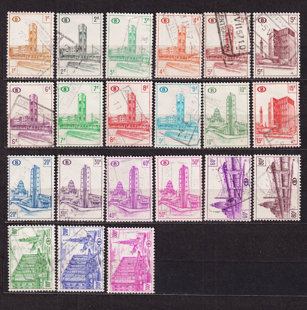 Belgique Timbres chemins de fer TR336-354B oblitéré, Oblitéré, Trains, Affranchi, Envoi