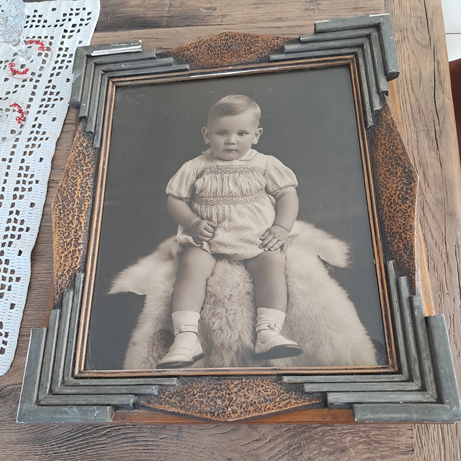 oude foto in kader, Ophalen