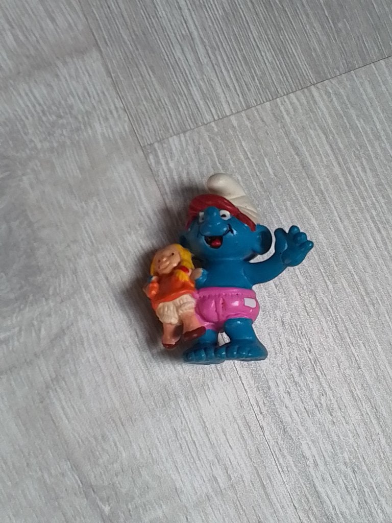smurfsmurf smurfin 20446 met lappenpop, Verzenden, Zo goed als nieuw, Babysmurf, Poppetje, Figuurtje of Knuffel