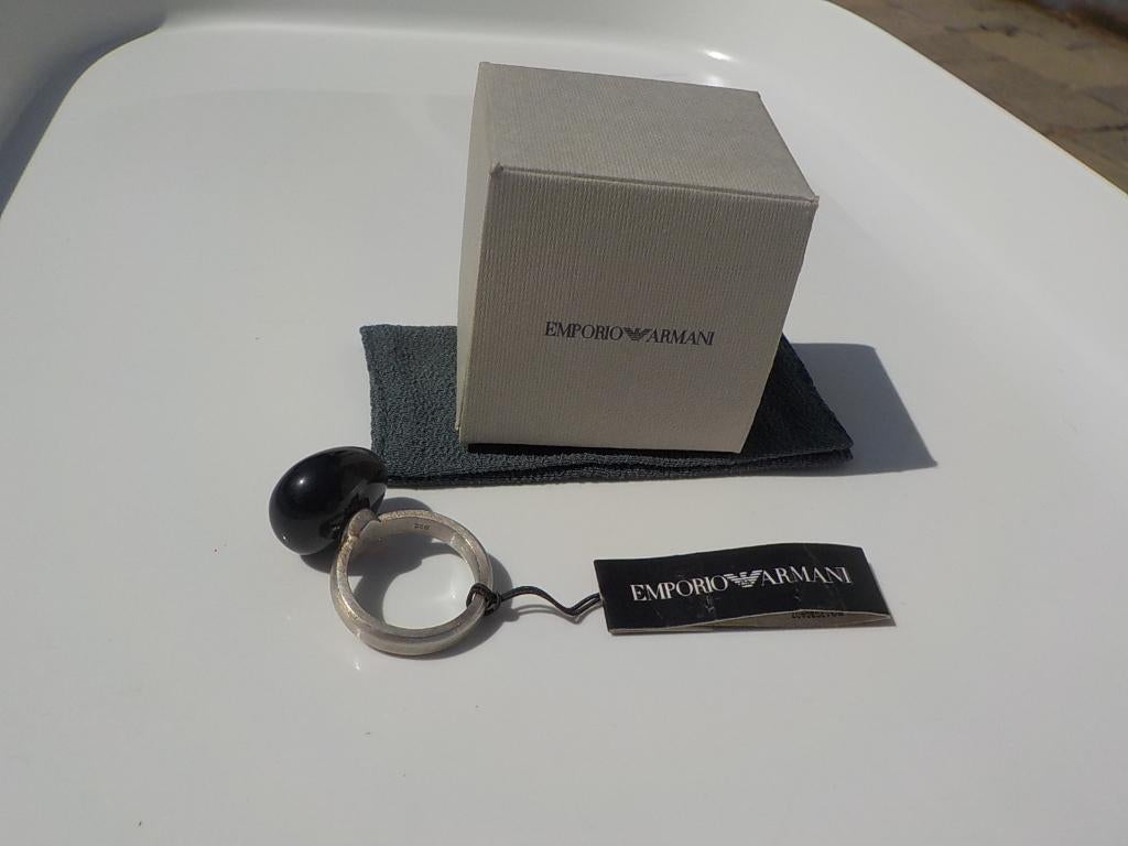 bague vintage authentique Emporio Armani US 7 en argent 925, Neuf, Enlèvement ou Envoi, 17 à 18, Argent